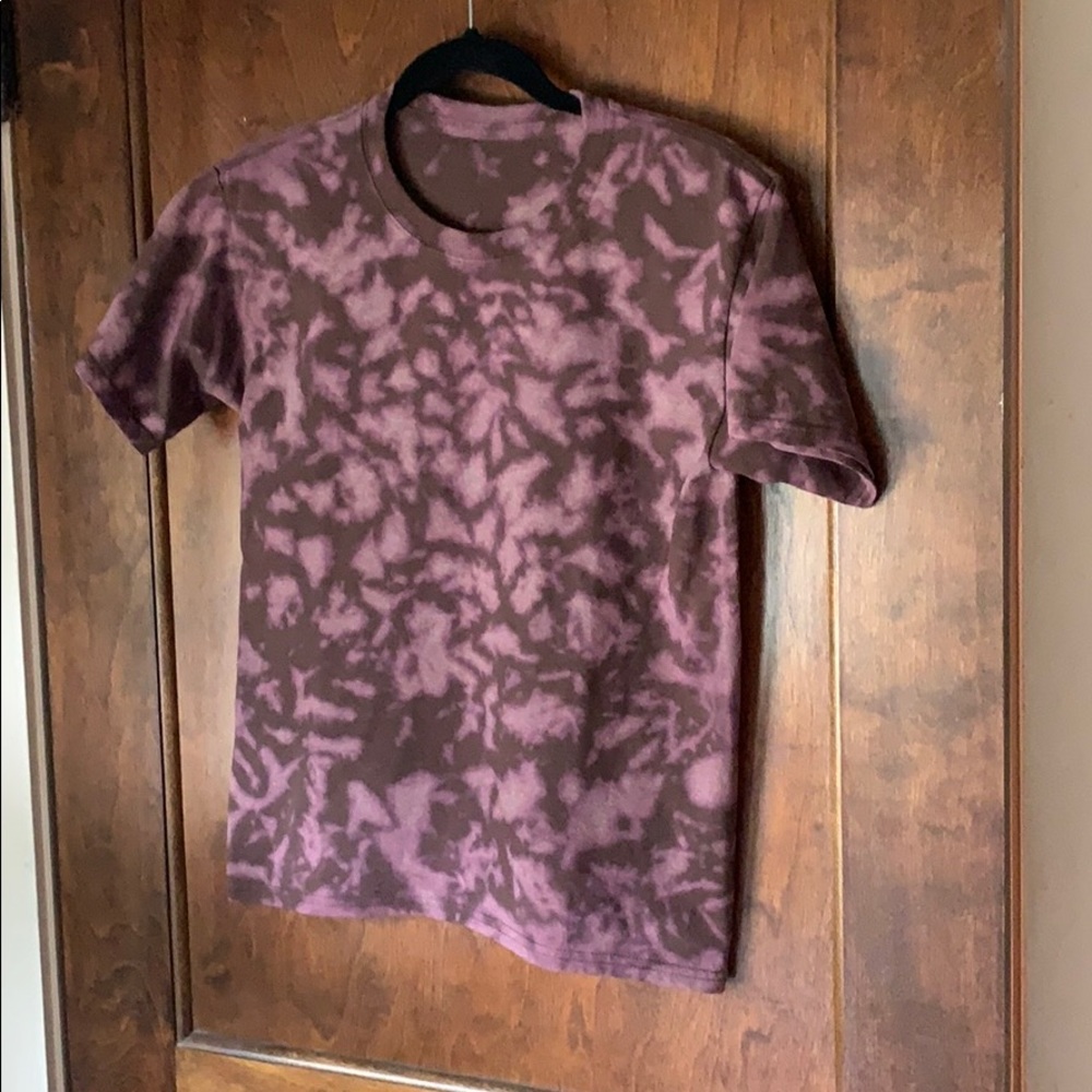homemade purple tye dye tee